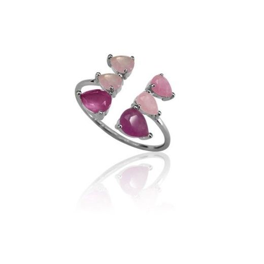 Anillo Plata Mujer ANM0061RH14RU Piedra Mineral Rubí