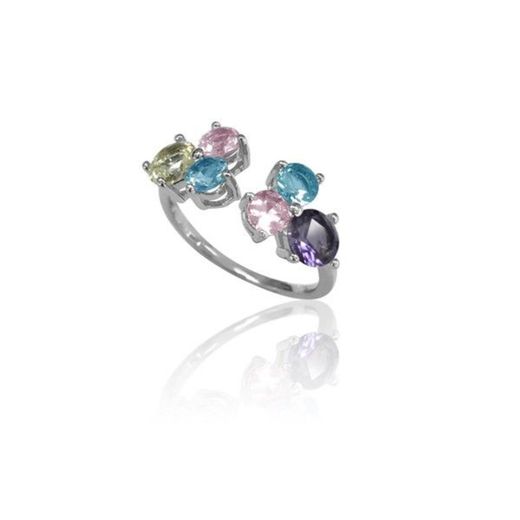 Anillo Plata Mujer ANM0062RH12AM Piedras Minerales Amatista