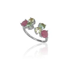 Anillo Plata Mujer ANM0062RH16RU Piedras Minerales Rubí