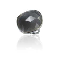 Anillo Plata Mujer ANM0066RH16OC Piedra Mineral Ojo de Gato Azul