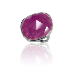 Anillo Plata Mujer ANM0066RH16RU Piedra Mineral Rubí Azul