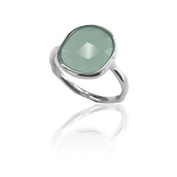 Anillo Plata Mujer ANM0067RH12CA Piedra Mineral Calcedonia