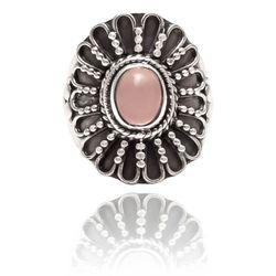 Anillo Plata Mujer ANM0074RH14CR Piedra Mineral Cuarzo Rosa