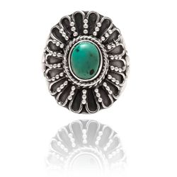 Anillo Plata Mujer ANM0074RH16TU Piedra Mineral Turquesa