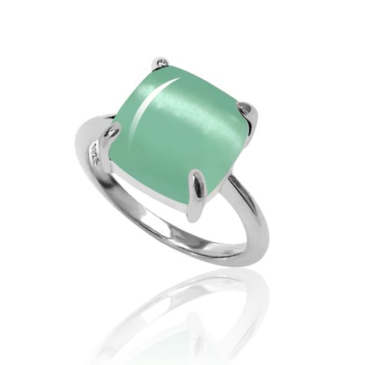 Anillo Plata Mujer ANM0080RH12CA Piedra Mineral Calcedonia