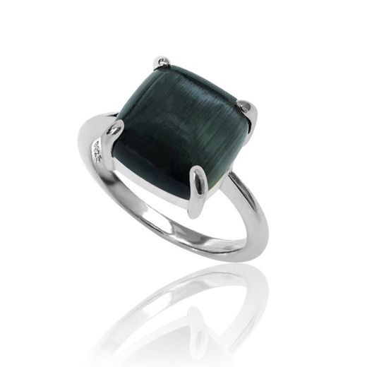 Anillo Plata Mujer ANM0080RH16OC Piedra Mineral Ojo de Gato