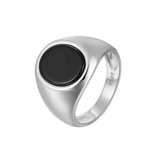Anillo Plata Mujer ANM0083RH16OX Piedra Mineral Onix Negro