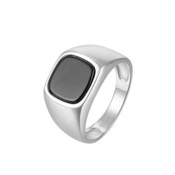 Anillo Plata Mujer ANM0084RH12OX Piedra Mineral Onix Negro