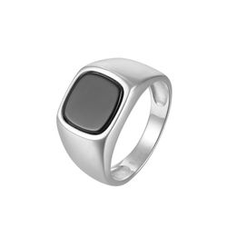 Anillo Plata Mujer ANM0084RH18OX Piedra Mineral Onix Negro