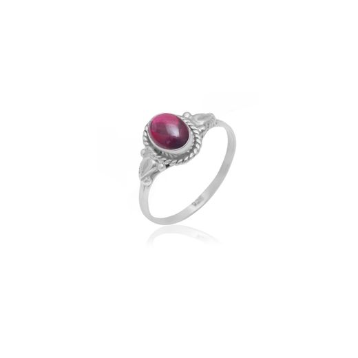 Anillo Plata Mujer ANM0086PL16GR Piedra Mineral Granate Ovalada