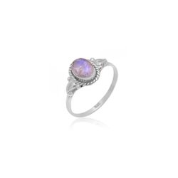 Anillo Plata Mujer ANM0086PL16PL Piedra Mineral Piedra Luna Ovalada