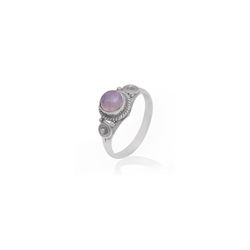 Anillo Plata Mujer ANM0089PL14PL Piedra Mineral Piedra Luna Redonda