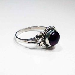 Anillo Plata Mujer ANM0091PL12AM Piedra Mineral Amatista
