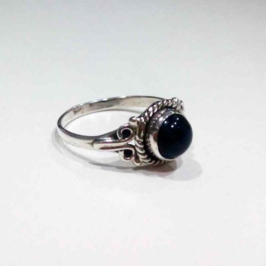 Anillo Plata Mujer ANM0091PL16OX Piedra Mineral Onix Negro