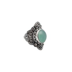 Anillo Plata Mujer ANM0141PLCA18 Piedra Mineral Ovalada Calcedonia