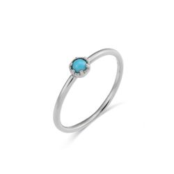 Anillo Plata Mujer ANM0146RHTU16 Piedra Mineral Turquesa