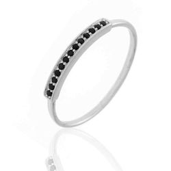 Anillo Plata Mujer ANZ0005RH12 Circonitas Negras
