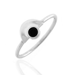 Anillo Plata Mujer ANZ0009RH10 Circonita Negra