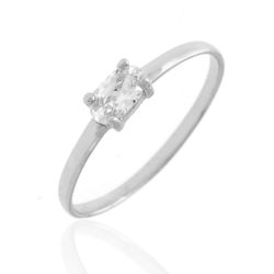 Anillo Plata Mujer ANZ0035RH10CZ Circonita Rectangular