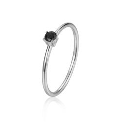 Anillo Plata Mujer ANZ0036RH10 Circonita Negra