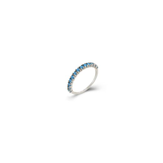 Anillo Plata Mujer ANZ0211RHTU10 Piedras Turquesa