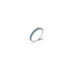Anillo Plata Mujer ANZ0211RHTU14 Piedras Turquesa