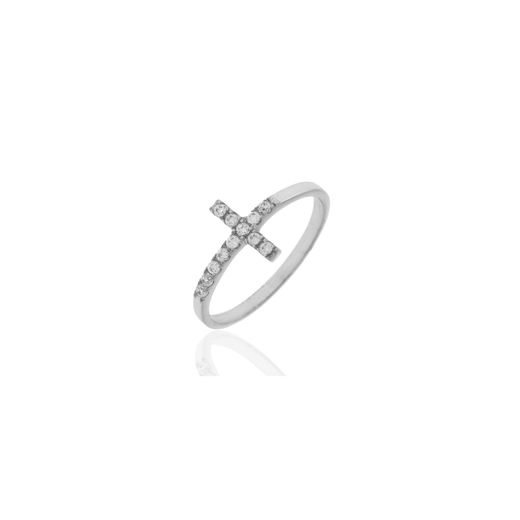 Anillo Plata Mujer ANZ0241RHCZ10 Cruz Circonitas