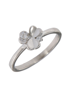 Anillo Plata Mujer PANI2006/10 Trébol 3 Hojas Circonitas