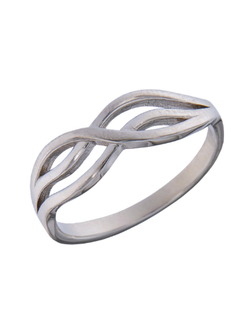 Anillo Plata Mujer PANI2020/10 Bandas Lisas Cruzadas