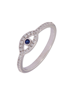 Anillo Plata Mujer PANI2025/10 Ojo Turco Circonitas