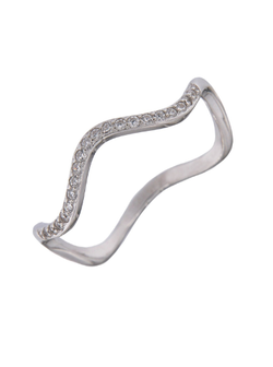 Anillo Plata Mujer PANI2049/10 Ondulado Circonitas