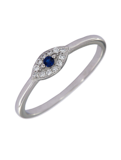 Anillo Plata Mujer PANI2054/10 Ojo Turco Circonitas