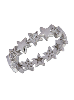 Anillo Plata Mujer PANI2067/10 Estrellas Circonitas