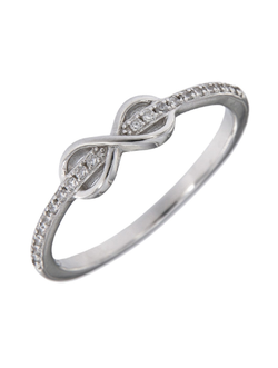 Anillo Plata Mujer PANI2087/10 Infinito Central Circonitas