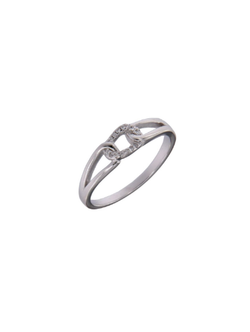 Anillo Plata Mujer PANI2133/10 Bandas Entrelazadas Circonitas