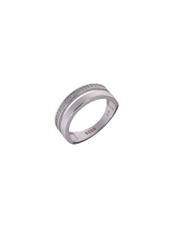Anillo Plata Mujer PANI2145/10 Doble Banda Circonitas