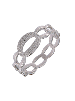 Anillo Plata Mujer PANI2202 Eslabones Circonitas