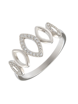 Anillo Plata Mujer PANI2230 Óvalos Circonitas