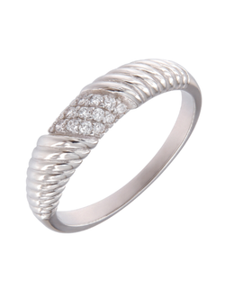 Anillo Plata Mujer PANI2236 Entorchado Circonitas Baguette