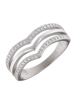 Anillo Plata Mujer PANI2247 Bandas Circonitas