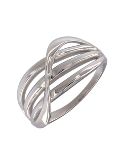 Anillo Plata Mujer PANI2258 Bandas Entrelazadas Lisas