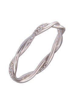 Anillo Plata Mujer PANI2290 Entorchado Circonitas