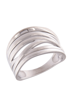 Anillo Plata Mujer PANI2298 Bandas Entrelazadas Lisas