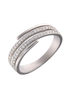 Anillo Plata Mujer PANI2301 Bandas Múltiples Circonitas