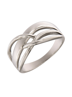 Anillo Plata Mujer PANI2332 Bandas Lisas Cruzadas