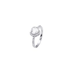 Anillo Plata Mujer R16820 Corazón C. Circonitas