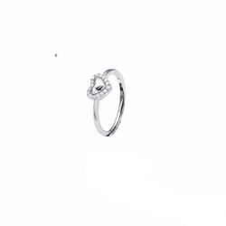 Anillo Plata Mujer R17069 Corazón C. Circonitas