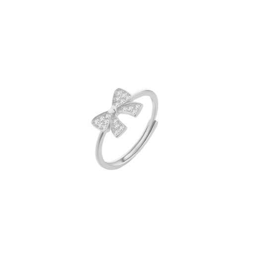 Anillo Plata Mujer R22163 Lazo C. Circonitas
