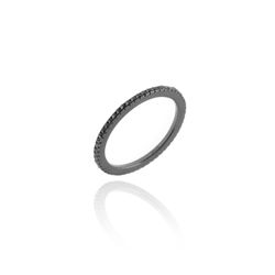 Anillo Plata Negra Mujer ANZ0033RU12 Circonitas