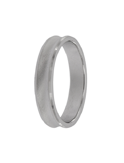 Anillo Plata PALI110/08 Hendidura Central Bordes Mate